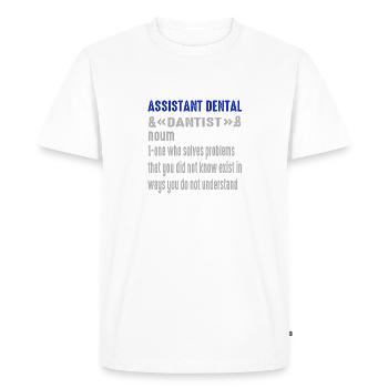 future vintage retro assistant dental surgery - T-shirt Premium bio Homme - blanc - Devant - Nico (187cm)