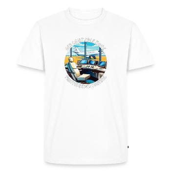 AIR CONTROLS HAVE TRAFFIC UNDER CONTROL - Men's Premium Organic T-Shirt - white - Front - Nico (187cm)