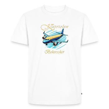 AIRPLANE Capers Masters - Men's Premium Organic T-Shirt - white - Front - Nico (187cm)