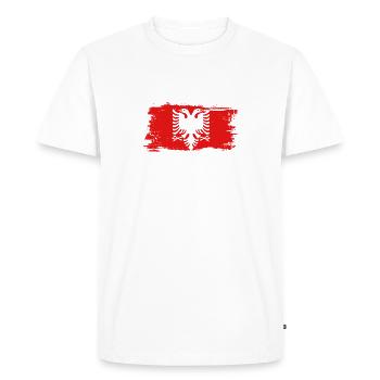 Albania Jersey Kosovo Albanian Flag Eagle - Men's Premium Organic T-Shirt - white - Front - Nico (187cm)