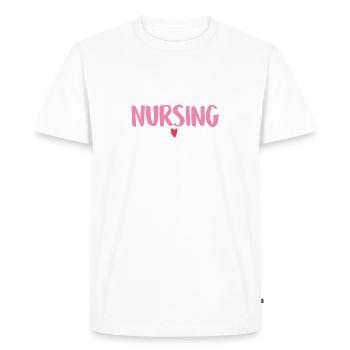 Director Of Nursing Funny RN Healthcare Nurse - Men's Premium Organic T-Shirt - white - Front - Nico (187cm)