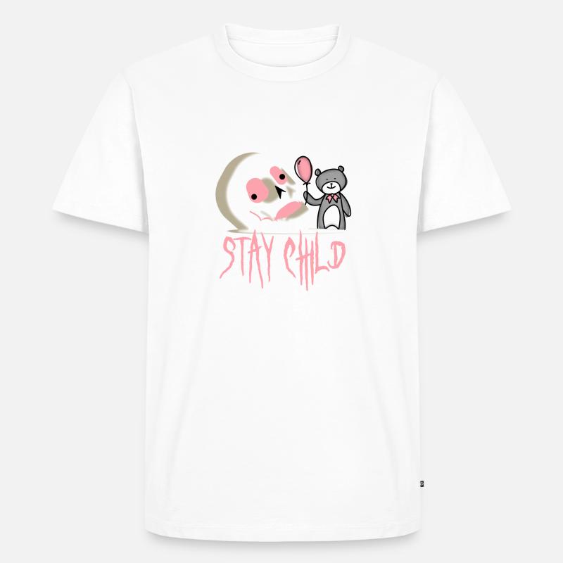Mädchenhaft bleib kindlich - Männer Premium Bio T-Shirt - Weiß