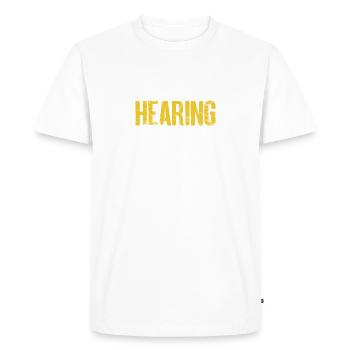 Je n’arrête pas d’entendre des factures Drôle de comptable CPA - T-shirt Premium bio Homme - blanc - Devant - Nico (187cm)