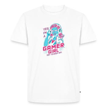 Gamer Girl - T-shirt Premium bio Homme - blanc - Devant - Nico (187cm)