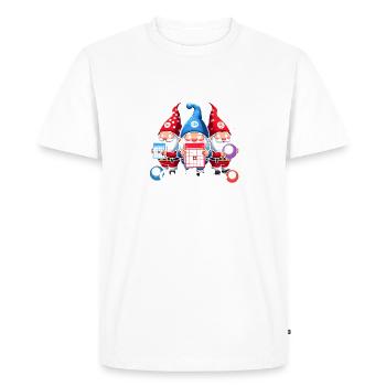 Bingo avec mes gnomies Bingo drôle Gnome Bingo - T-shirt Premium bio Homme - blanc - Devant - Nico (187cm)