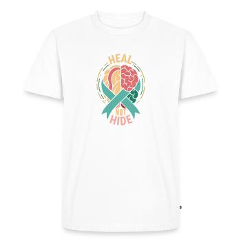 Depression Help - Mental Breakdown - Men's Premium Organic T-Shirt - white - Front - Nico (187cm)