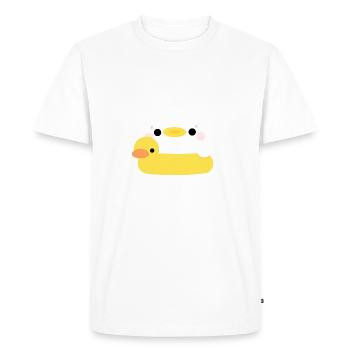 Nage avec les canards - T-shirt Premium bio Homme - blanc - Devant - Nico (187cm)