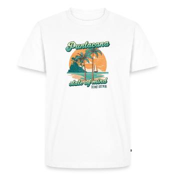 puntacana State of Mind Vintage Beach - Men's Premium Organic T-Shirt - white - Front - Nico (187cm)