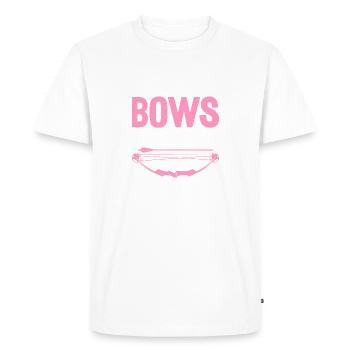 I Don't Wear Bows I Shoot Them Funny Arrow - Men's Premium Organic T-Shirt - white - Front - Nico (187cm)