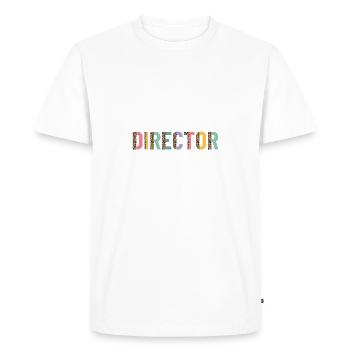 Directrice de la garderie Demi-léopard Funny Daycare - T-shirt Premium bio Homme - blanc - Devant - Nico (187cm)