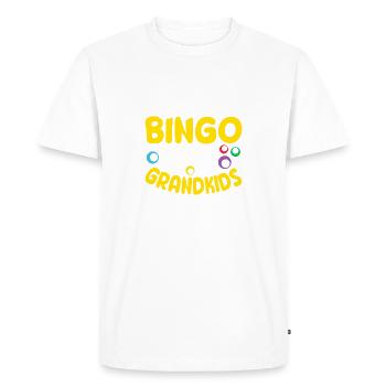 I Love Bingo And My Grandkids Funny Gambling - Men's Premium Organic T-Shirt - white - Front - Nico (187cm)
