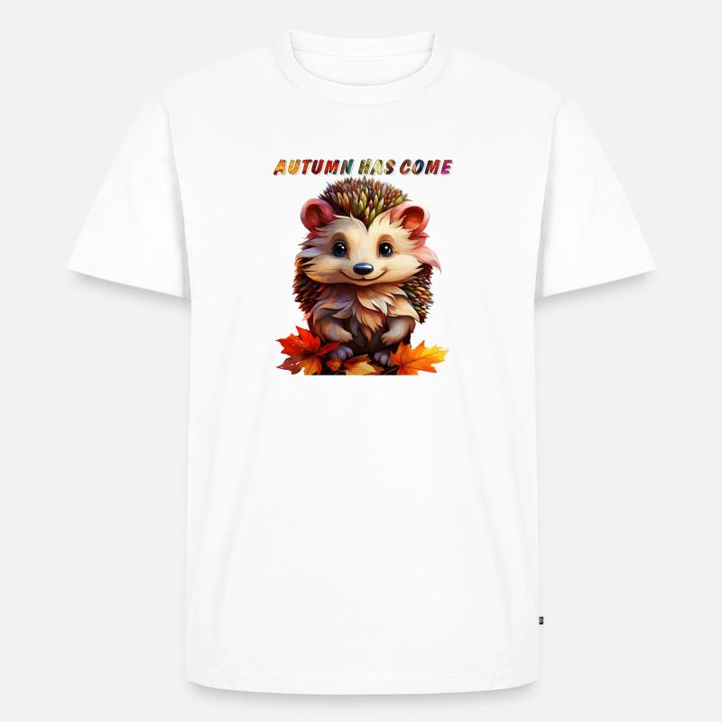 IGEL AUTUMN HAS COME - Männer Premium Bio T-Shirt - Weiß