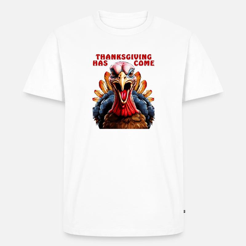 TRUTHAHN THANKSGIVING HAS COME - Männer Premium Bio T-Shirt - Weiß