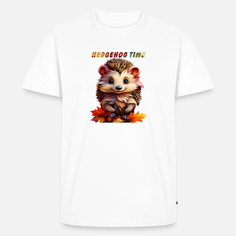 HEDGEHOG TIME - Männer Premium Bio T-Shirt - Weiß