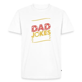 Husband of the gods - daddy jokes - Men's Premium Organic T-Shirt - white - Front - Nico (187cm)