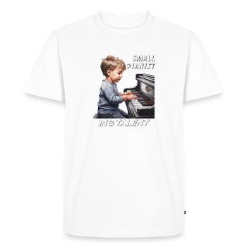 PIANO GARÇON PETIT PIANISTE GRAND TALENT - T-shirt Premium bio Homme - blanc - Devant - Nico (187cm)