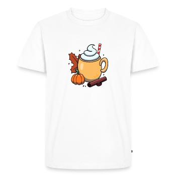 Épices de citrouille - T-shirt Premium bio Homme - blanc - Devant - Nico (187cm)