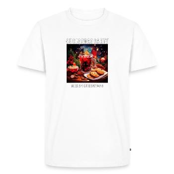 FÊTE DE NOËL JOYEUX NOËL - T-shirt Premium bio Homme - blanc - Devant - Nico (187cm)