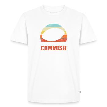 Respect The Commish Retro Fantasy Football Draft - T-shirt Premium bio Homme - blanc - Devant - Nico (187cm)