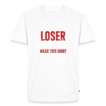 Fantasy Football Loser Commissioner Funny FFL - Men's Premium Organic T-Shirt - white - Front - Nico (187cm)