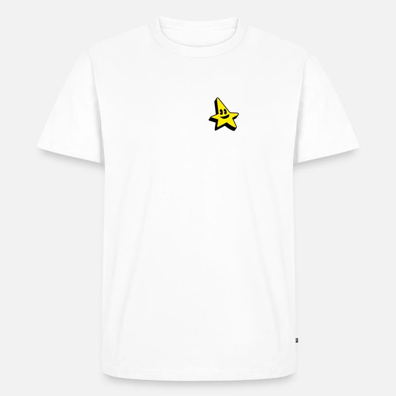 STERN BRUSTTASCHE - Männer Premium Bio T-Shirt - Weiß