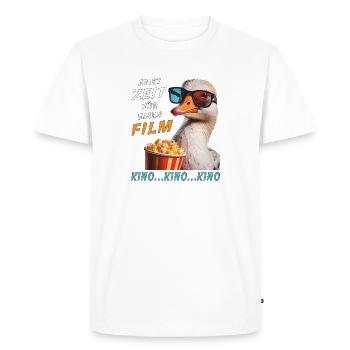 GOOSE IT'S TIME FOR A MOVIE - Men's Premium Organic T-Shirt - white - Front - Nico (187cm)