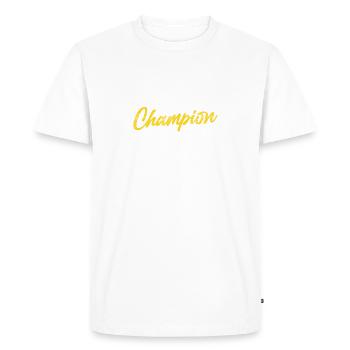 Fantasy Football Champion 2025 Commissioner Funny - Men's Premium Organic T-Shirt - white - Front - Nico (187cm)