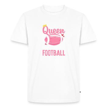Tous saluent la reine du football fantastique drôle - T-shirt Premium bio Homme - blanc - Devant - Nico (187cm)