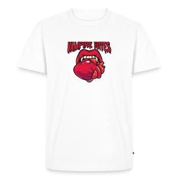 Vampire Bites - Men's Premium Organic T-Shirt - white - Front - Nico (187cm)
