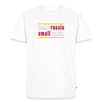 REDONNER À LA RUSSIE SA TAILLE - T-shirt Premium bio Homme - blanc - Devant - Nico (187cm)