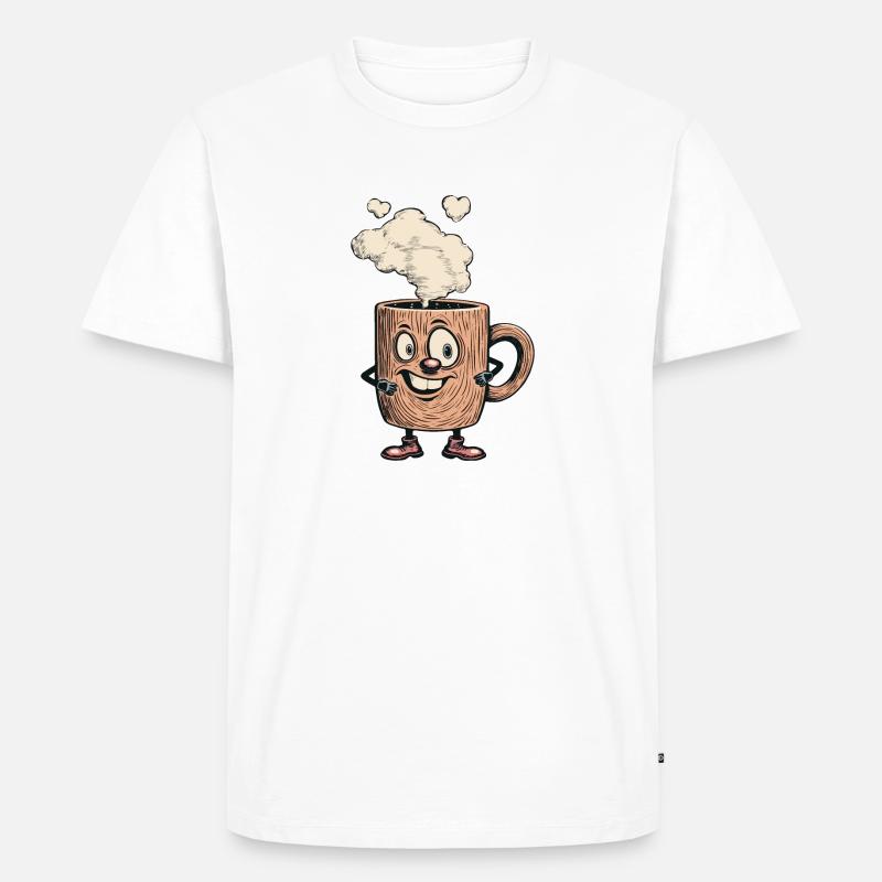COFFEE MUG - Men's Premium Organic T-Shirt - white