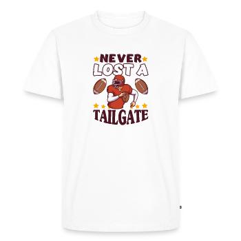 Footballer Lost A Tailgate Football - Men's Premium Organic T-Shirt - white - Front - Nico (187cm)