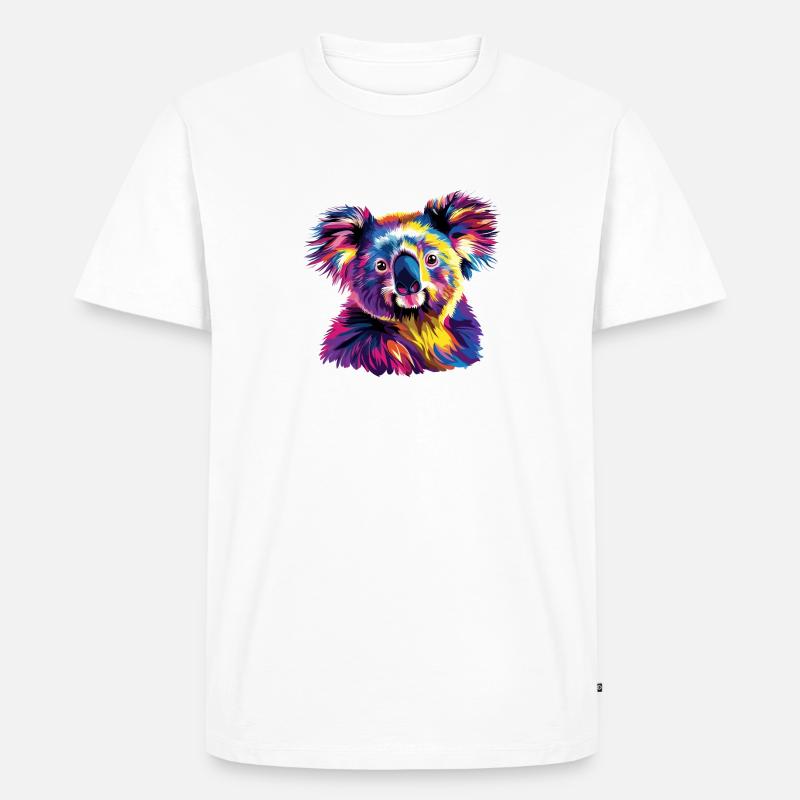 Koala - Männer Premium Bio T-Shirt - Weiß