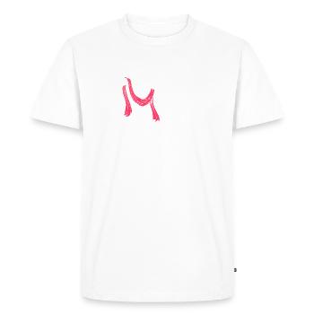 Foi chrétienne - 1 Croix 3 Clous 4 Message donné - T-shirt Premium bio Homme - blanc - Devant - Nico (187cm)
