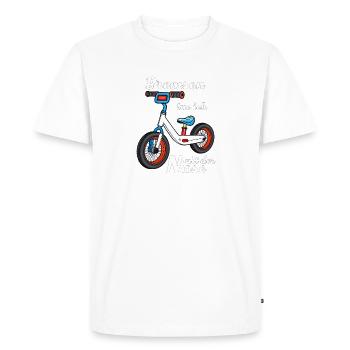 Je freine avec mon nez - T-shirt Premium bio Homme - blanc - Devant - Nico (187cm)