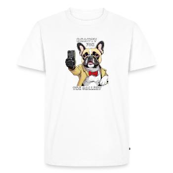 HUND SMARTPHONE BEAUTY POUR LA GALERIE - T-shirt Premium bio Homme - blanc - Devant - Nico (187cm)