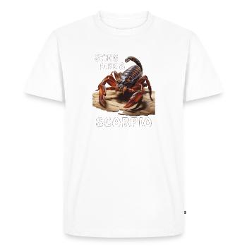 STING LIKE A SKORPIO - Men's Premium Organic T-Shirt - white - Front - Nico (187cm)