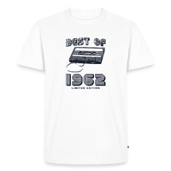 Retro 1962 Style 63rd Birthday Celebration Design - Men's Premium Organic T-Shirt - white - Front - Nico (187cm)