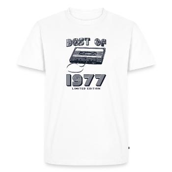 Rétro meilleur de 1977 Mixtape Vintage 48e anniversaire - T-shirt Premium bio Homme - blanc - Devant - Nico (187cm)