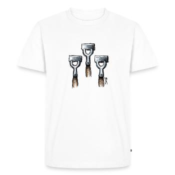 Funny Christmas Xmas Visual Pun - Men's Premium Organic T-Shirt - white - Front - Nico (187cm)