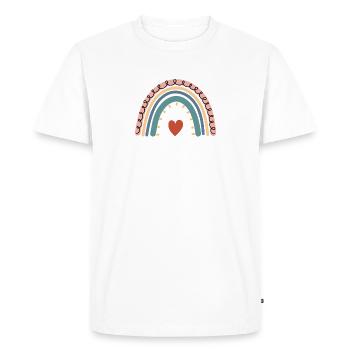 Thérapie respiratoire Boho Arc-en-ciel Funny Healthcare - T-shirt Premium bio Homme - blanc - Devant - Nico (187cm)