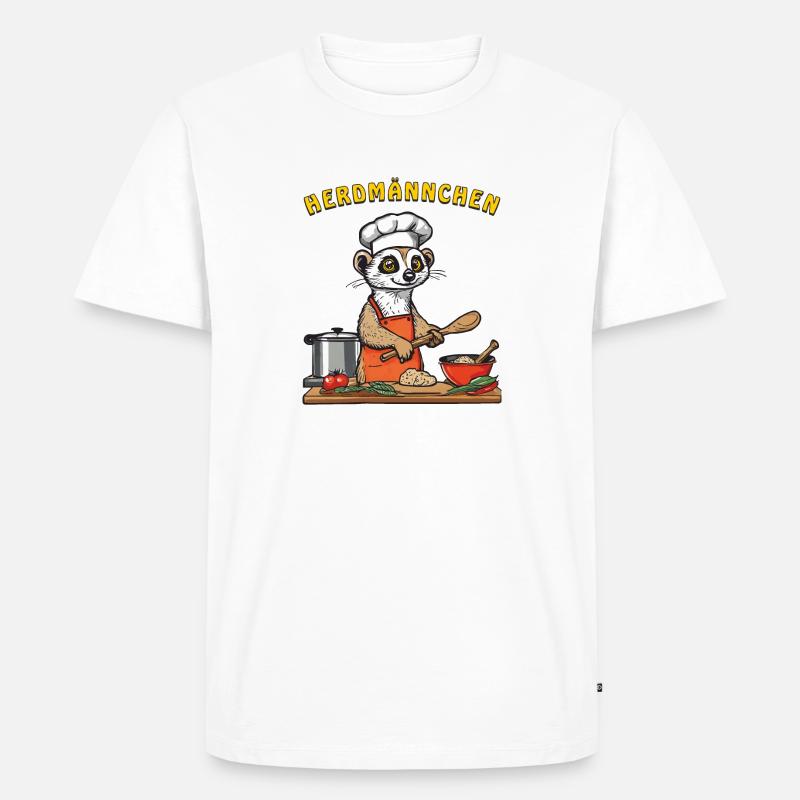 HERDMÄNNCHEN - Männer Premium Bio T-Shirt - Weiß