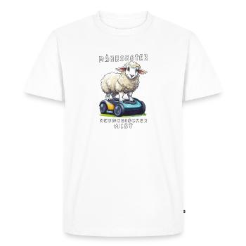 TONDEUSE À GAZON ROBOT MOUTON NEWFANGLED CRAP - T-shirt Premium bio Homme - blanc - Devant - Nico (187cm)