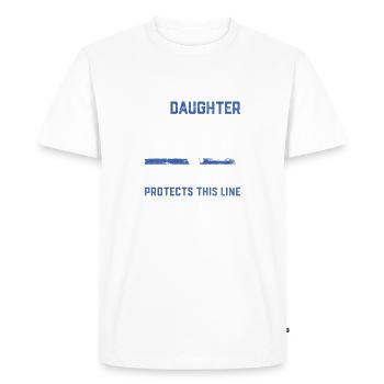 Police Officer Daughter USA Flag Law Enforcement - Men's Premium Organic T-Shirt - white - Front - Nico (187cm)