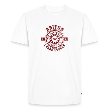 Abitur 2025 Abiturienten Abitur Abitur Abitur Exam Gift - Men's Premium Organic T-Shirt - white - Front - Nico (187cm)