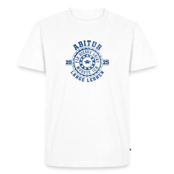 Abitur 2025 Abiturienten Abitur Abitur Abitur Exam Gift - Men's Premium Organic T-Shirt - white - Front - Nico (187cm)