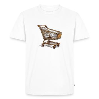 CHARIOT SUPERMARCHÉ - T-shirt Premium bio Homme - blanc - Devant - Nico (187cm)