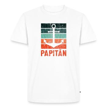 Nordstyle Papitän Ankerdesign N° 1 Ville - T-shirt Premium bio Homme - blanc - Devant - Nico (187cm)