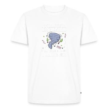 Sorry I Wasn't Listening I Was Thinking About - Men's Premium Organic T-Shirt - white - Front - Nico (187cm)