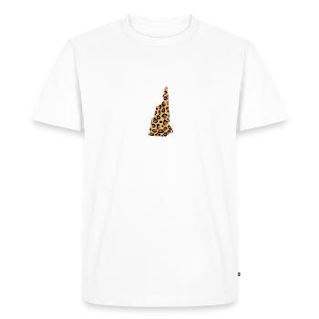 Nevada Leopard print USA American State - Men's Premium Organic T-Shirt - white - Front - Nico (187cm)